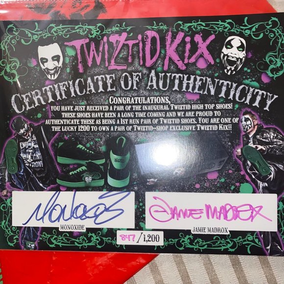 TWIZTID Shoes Size US 12 NEW with box and authentication signed. Limited to 1200 - Picture 12 of 15